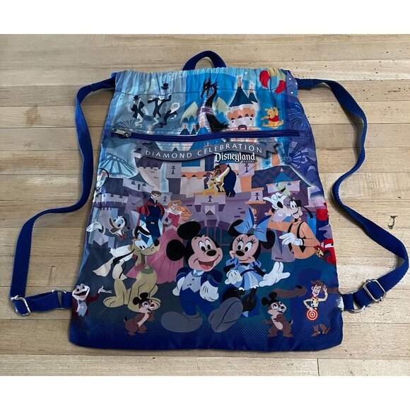 Disney Handbags - Disneyland Resort Unisex Diamond Celebration 60th Backpack Sz Medium Blue AN GDD
